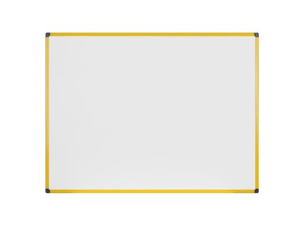 bila popisovaci tabule na zed magneticka zluty ram 1200 x 900 mm 40402