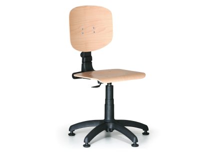 dilenska pracovni drevena zidle s kluzaky plastovy kriz kluzaky 3718