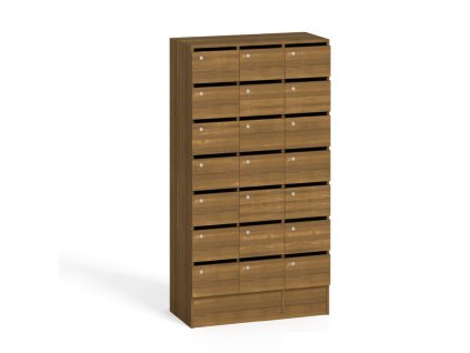 skrin s postovnimi prihradkami 21 prihradek orech 7917