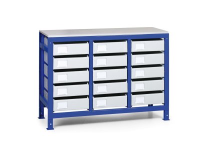 regal s kovovymi zasuvkami 15 zasuvek bez kryci desky 3753