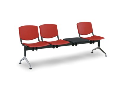 plastova lavice do cekaren smile 3 sedak se stolkem cervena 3820