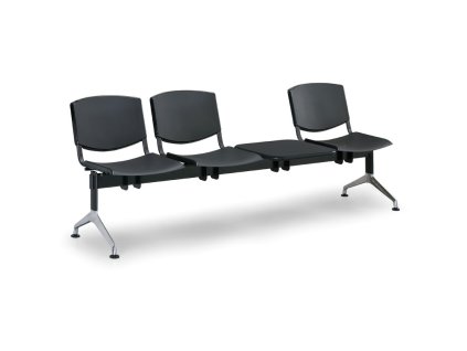 plastova lavice do cekaren smile 3 sedak se stolkem cerna 3825