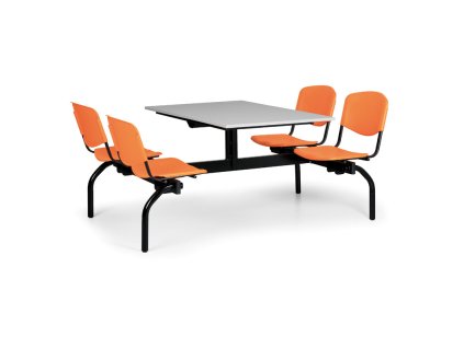 jidelni set 1930 x 1200 oranzova sedadla deska seda 1172