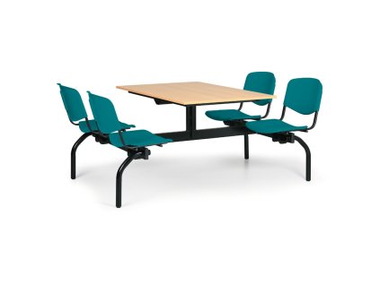 jidelni set 1930 x 1200 zelena sedadla deska buk 1176