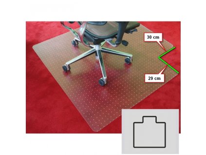 podlozka pod zidli na koberce polykarbonat tvar t 1340 x 1200 mm 7654