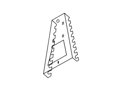 drzak na 8 montaznich klicu pro perforovany panel element system 1 ks 117302