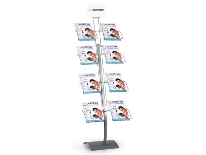 stojan pro odber letaku elegant 8xa4 dratena kapsa sedostribrny 7248