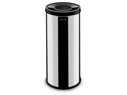 kovovy kos na trideny odpad 45 l nerez leskly smesny odpad 88674