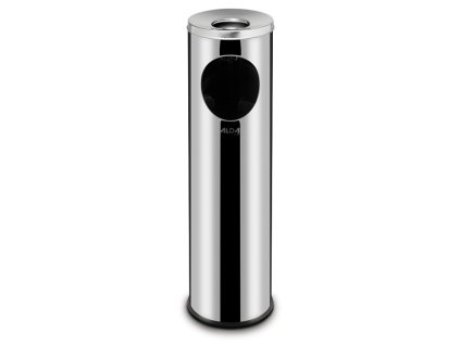 odpadkovy kos s popelnikem 200 x 200 x 700 mm nerez leskly 8581