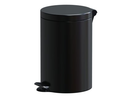 naslapny odpadkovy kos 12 l lakovany cerny 26727
