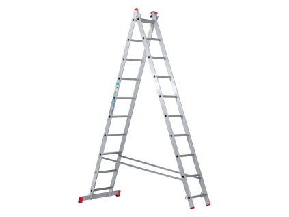 hlinikovy dvoudilny vysuvny zebrik venbos hobby 2x10 pricek 4 5 m 14501