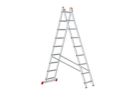 hlinikovy dvoudilny vysuvny zebrik venbos hobby 2x9 pricek 3 94 m 14479