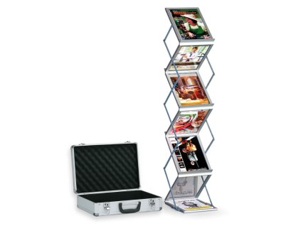 skladaci stojan na prospekty s kufrem 7x a4 120099