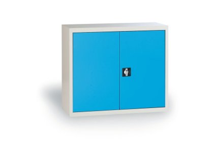 plechova dilenska skrin na naradi demontovana 800 x 850 x 390 mm modra 114712