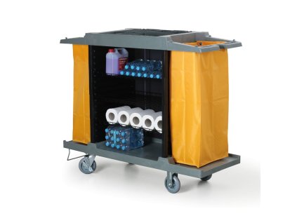 uklidovy servisni vozik s pytly na odpadky 3 police 8739