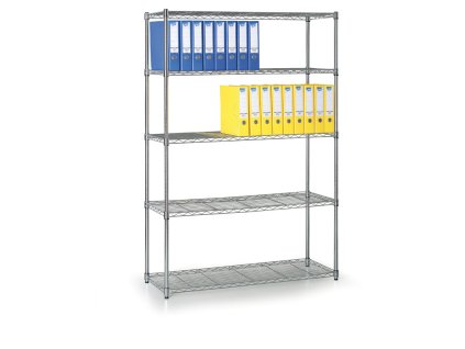 chromovany regal s dratenymi policemi 1800 x 1200 x 450 mm 762