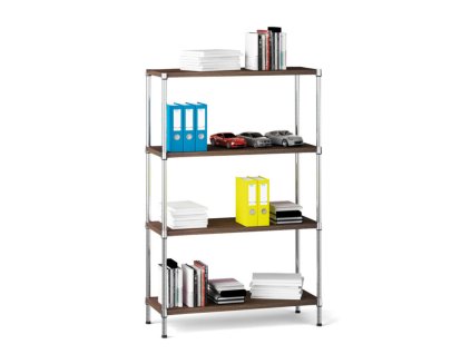 chromovany regal s laminovanymi policemii 1500 x 900 x 450 mm 113648