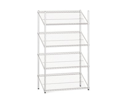 drateny regal se sikmymi policemi 1500 x 900 x 450 mm 4 police 10522