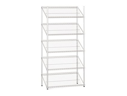 drateny regal se sikmymi policemi 1800 x 900 x 450 mm 5 polic 10523