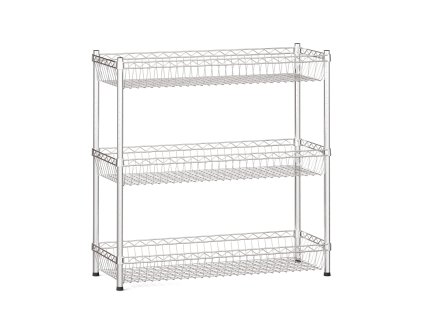 drateny regal s kosovymi policemi 900 x 900 x 350 mm 3 police 10524