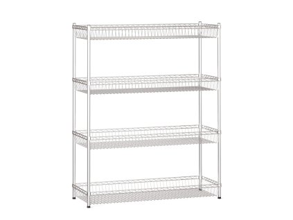 drateny regal s kosovymi policemi 1500 x 1200 x 450 mm 4 police 10531