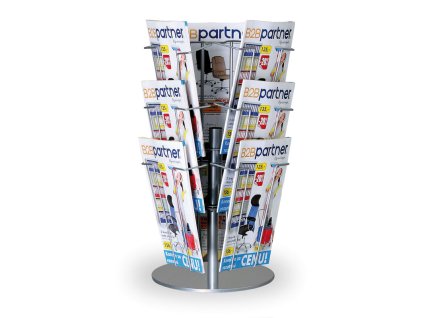 drateny otocny stojan na prospekty 9x a4 4244