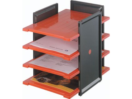 plastovy zasobnik na dokumenty cerna cervena 15098