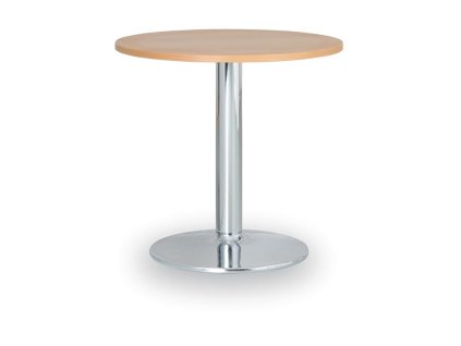 konferencni stolek zeus ii prumer 60 cm chromovana podnoz buk 104823