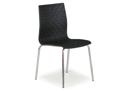 plastova jidelni zidle mezzo s kovovou podnozi cerna 8128