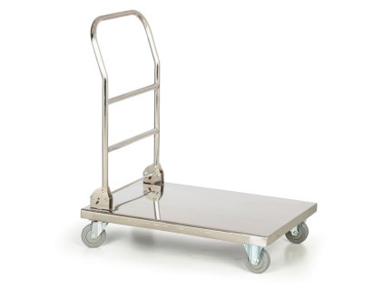 nerezovy plosinovy vozik se sklopnym madlem 820x520 mm 1107