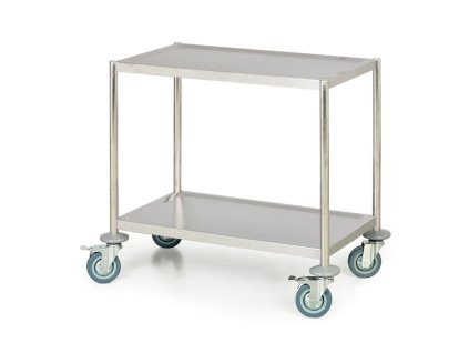 nerezovy policovy vozik bez rukojeti 2 police 675 x 375 mm 4260