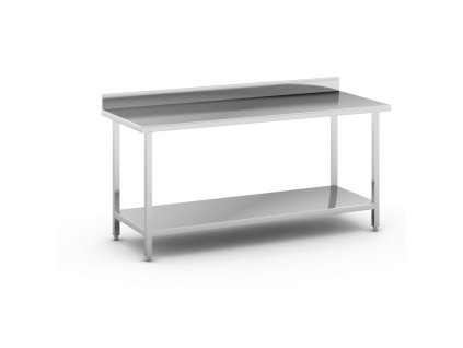 nerezovy pracovni stul s polici a ohradkou 1800 x 700 x 850 mm 14310