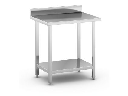nerezovy pracovni stul s polici a ohradkou 800 x 600 x 850 mm 14311