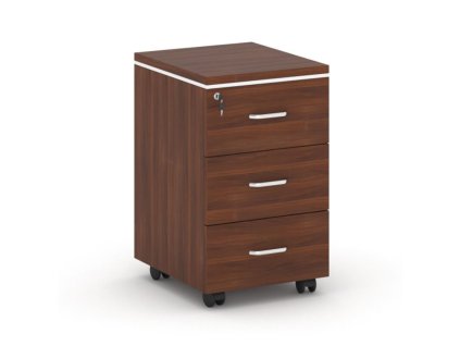 kancelarsky zasuvkovy kontejner na koleckach arristo lux 3 zasuvky orech 105210