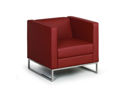 kozene kreslo cube cervena 4268