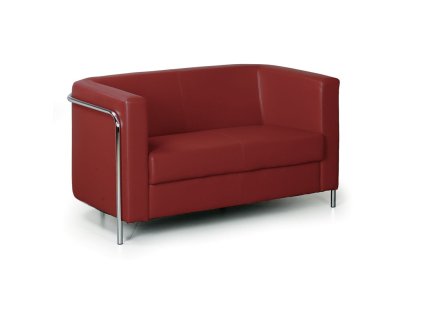 kozena sedaci souprava club dvoumistna cervena 14135