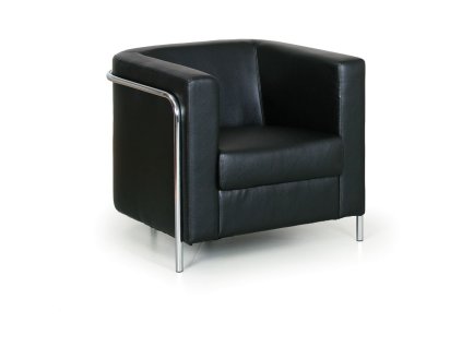 kozene kreslo club cerna 5648