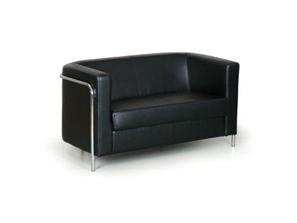 kozena sedaci souprava club dvoumistna cerna 5649