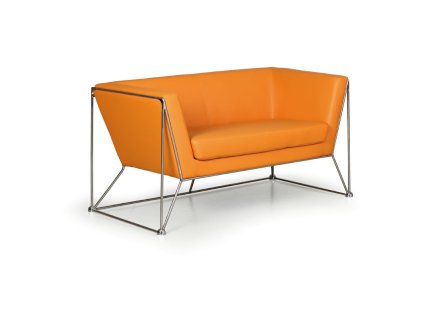 kozena sedaci souprava net dvoumistna oranzova 12658