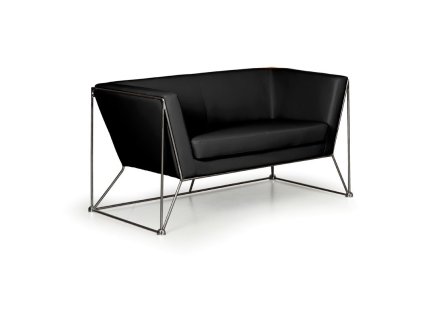 kozena sedaci souprava net dvoumistna cerna 106665