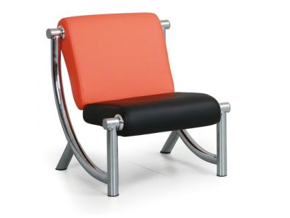 kozena sedaci souprava jazzy ii kreslo oranzova cerna 9349