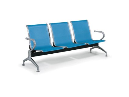 kovova lavice do cekaren strong 3 sedak modra 105649