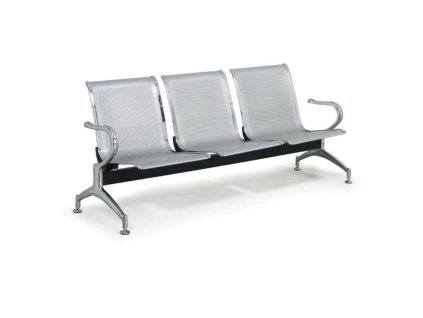 kovova lavice do cekaren strong 3 sedak stribrna 105647