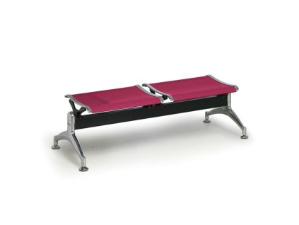 kovova lavice do cekaren strong bez operky 2 sedak cervena 104559