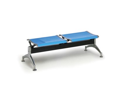 kovova lavice do cekaren strong bez operky 2 sedak modra 104560