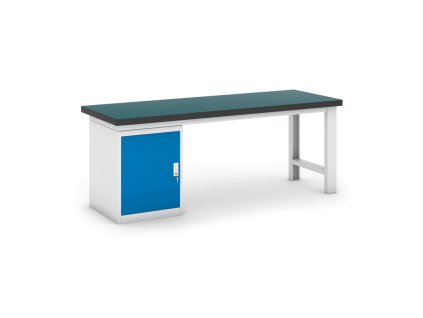 pracovni stul do dilny gb s dilenskou skrinkou na naradi 2100 mm 15245