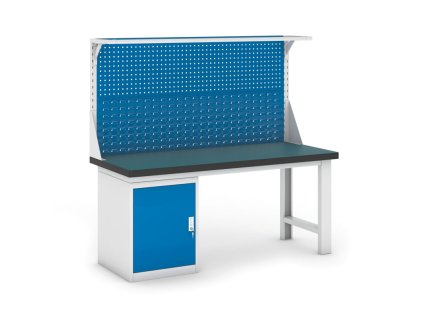 pracovni stul do dilny gb s nastavbou a skrinkou na naradi 1800 mm 15166