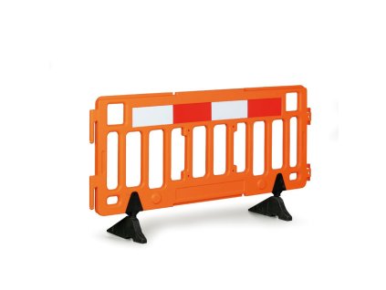 mobilni plastova zabrana oranzova s reflexnimi prvky delka 1900 mm 7302