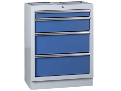 zasuvkovy dilensky box k pracovni desce expert 4 zasuvky 680 x 455 x 910 mm modra 23118
