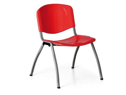 plastova jidelni zidle livorno plastic cervena 9485